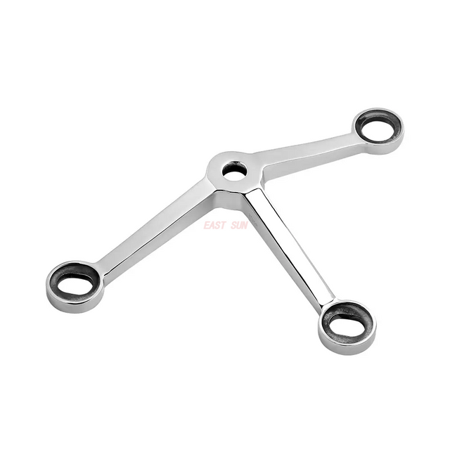 Paredes de cortina de vidro de fixação de ponto de aço inoxidável com 3 braços aranha 