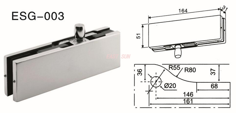 Dorma Patch Fittings Porta Pivô ESG-003
