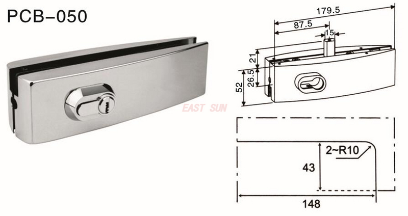 Acessórios de remendo Porta pivô Dorma PCB-050
