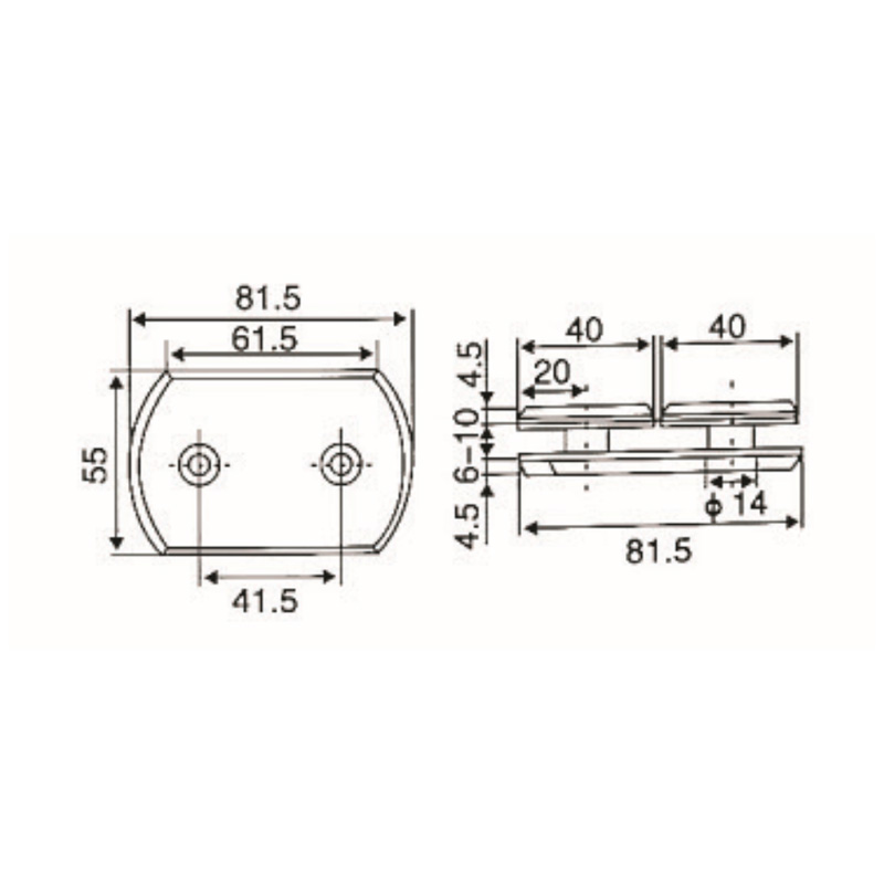 Grampos de vidro GBA-206