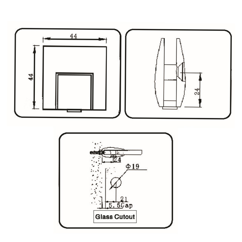 Grampos de vidro GBF-4001B