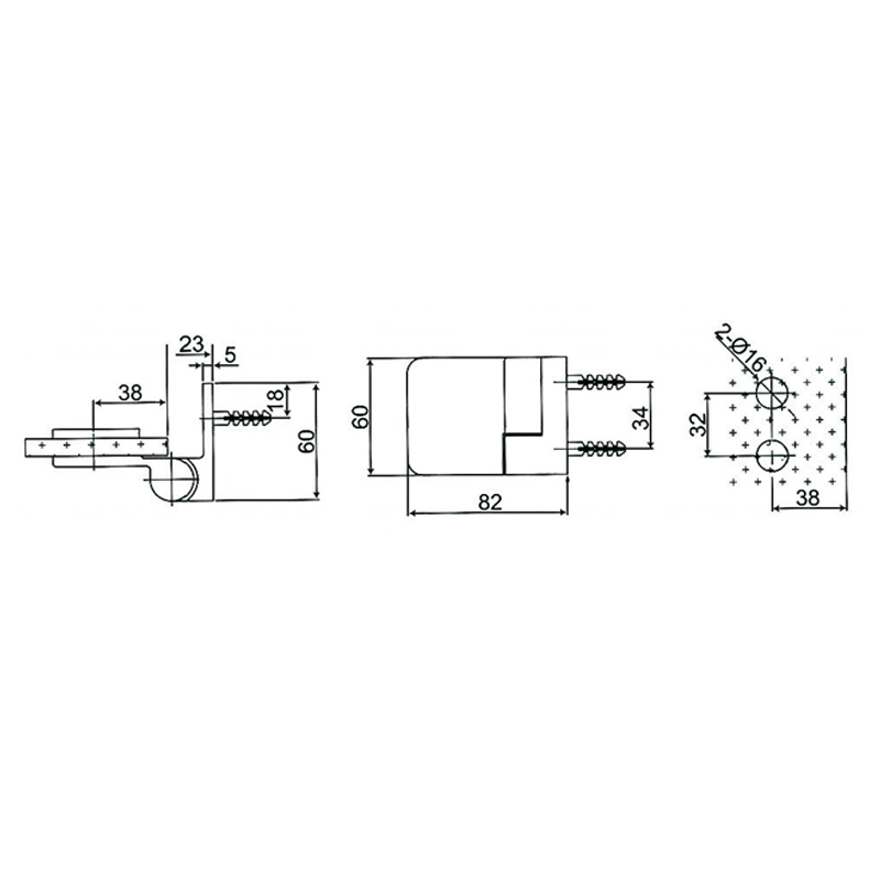 Dobradiças autoelevantes de latão ESH-611-R
