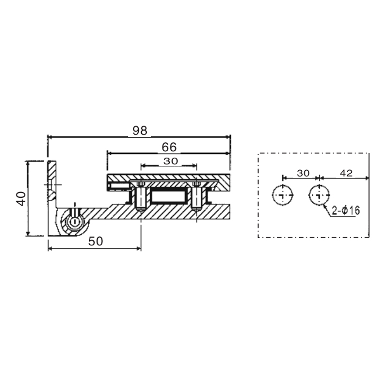 ESH-723-Dobradiças para porta de chuveiro