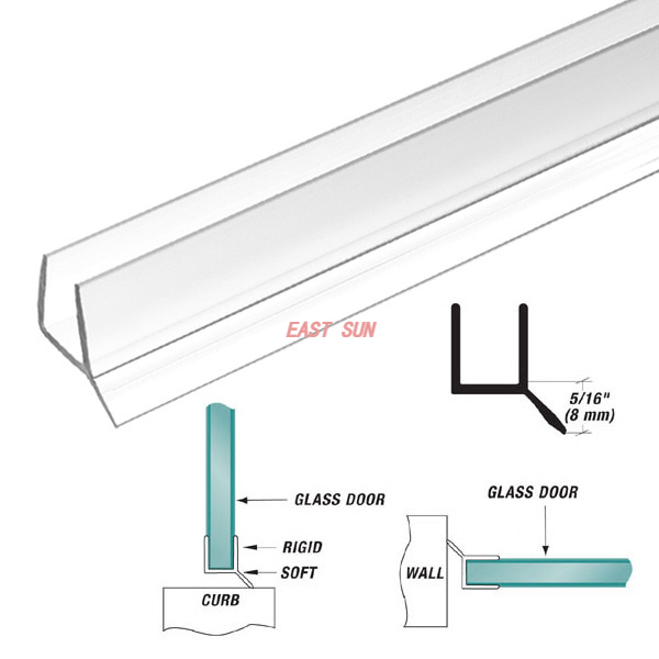 Selar e limpar (durômetro duplo) para vidro de 1/2' (12mm)
