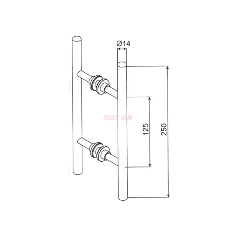 PD-002-Maçanetas para portas de chuveiro