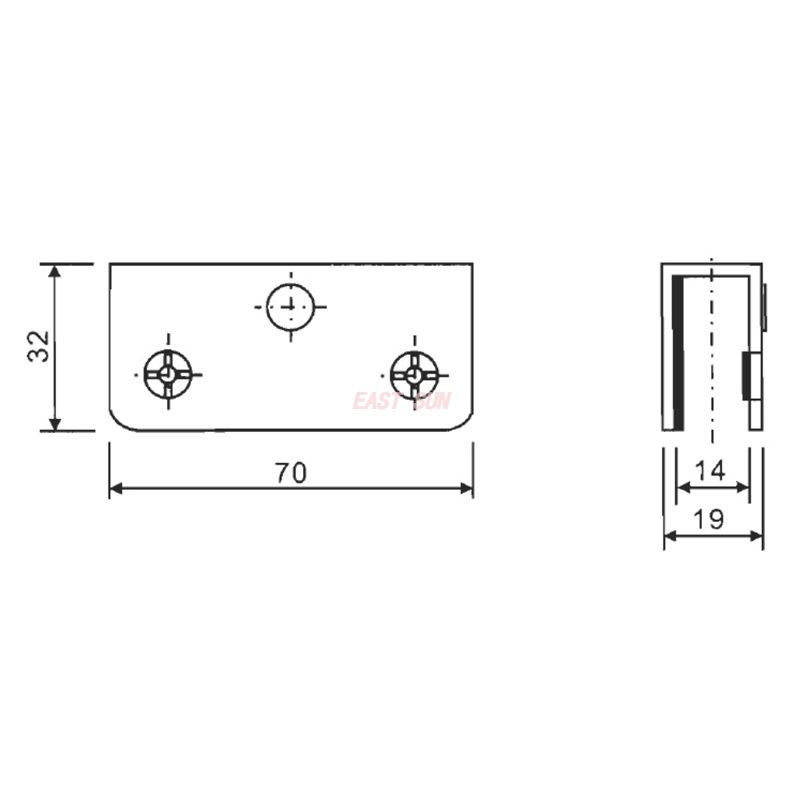 CBH-062P-Dobradiças de Gabinete