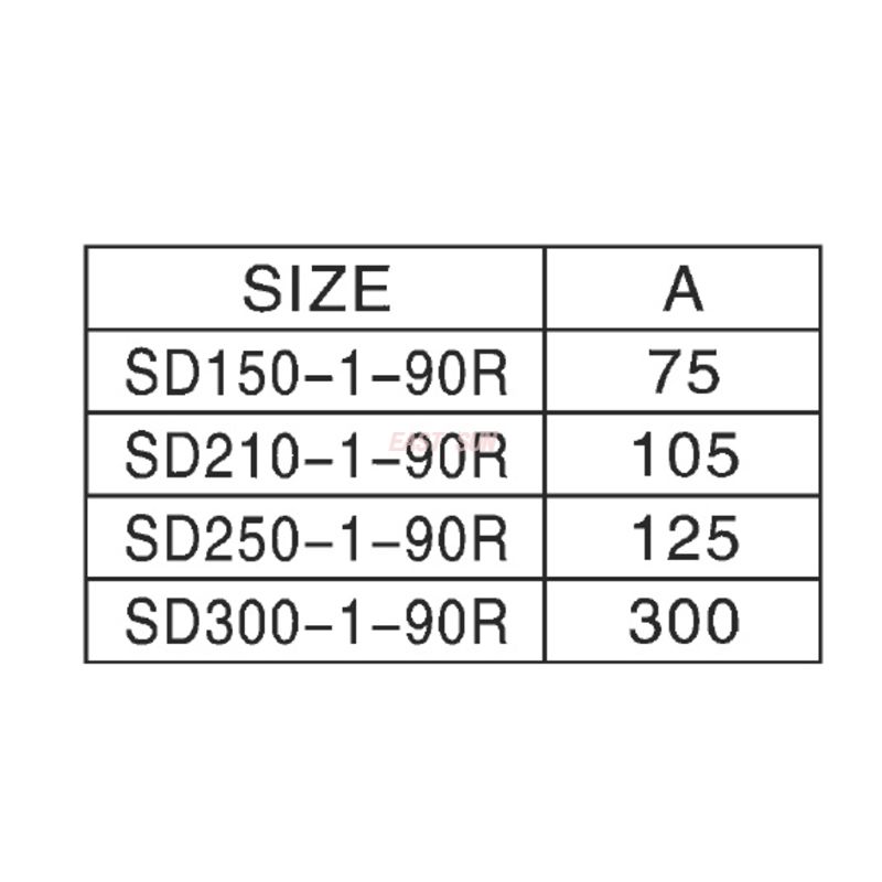 Encaixe SD-150-1-90R-Aranha