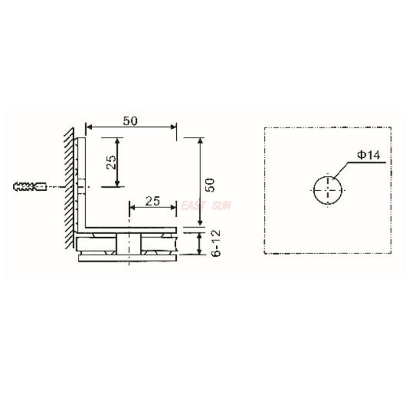 bra&ccedil;adeira para porta de vidro deslizante 
