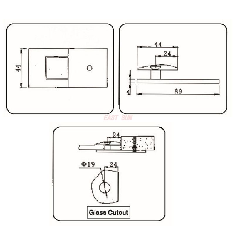 bra&ccedil;adeiras de vidro para box de chuveiro 