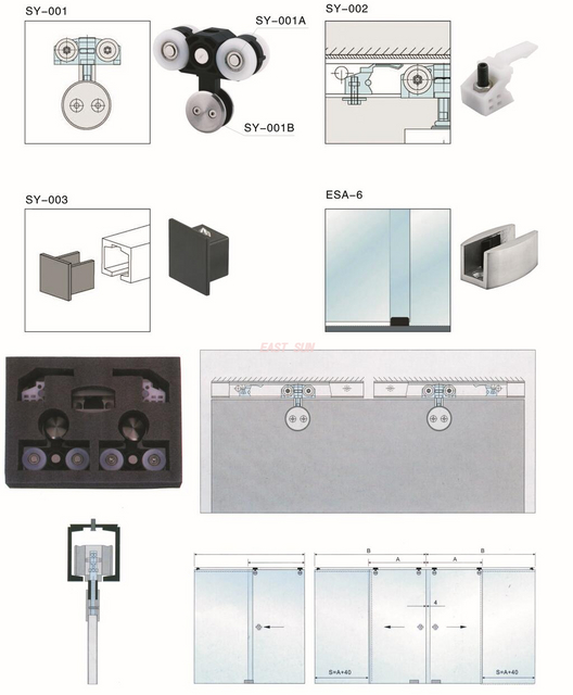 Porta deslizante para escritório com sistemas deslizantes