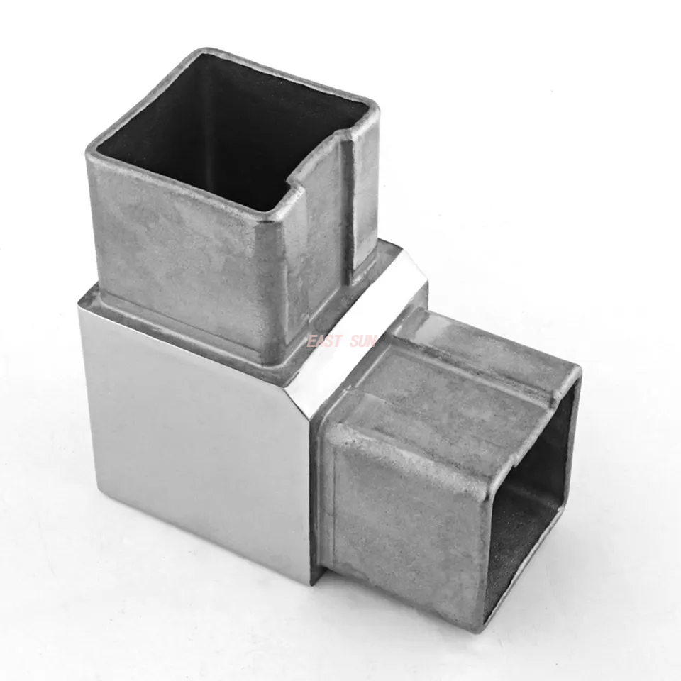 Conector de tubulação quadrada de aço inoxidável do canto flexível de bronze ajustável do acoplamento da tubulação do espelho