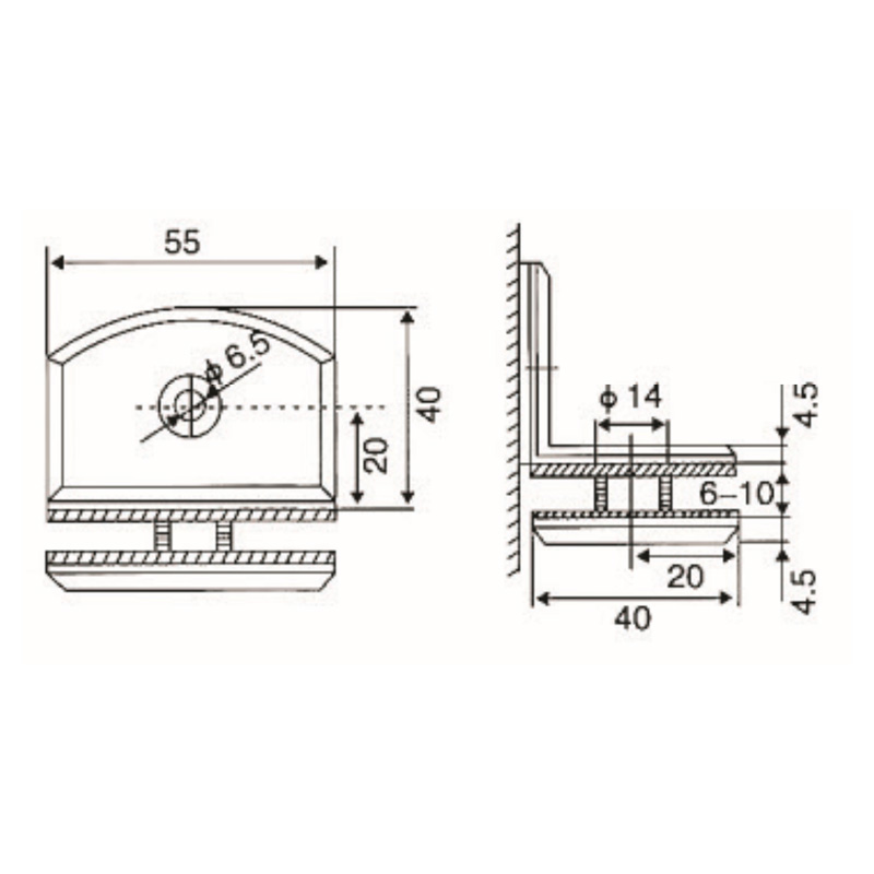 Grampos de vidro GBA-203