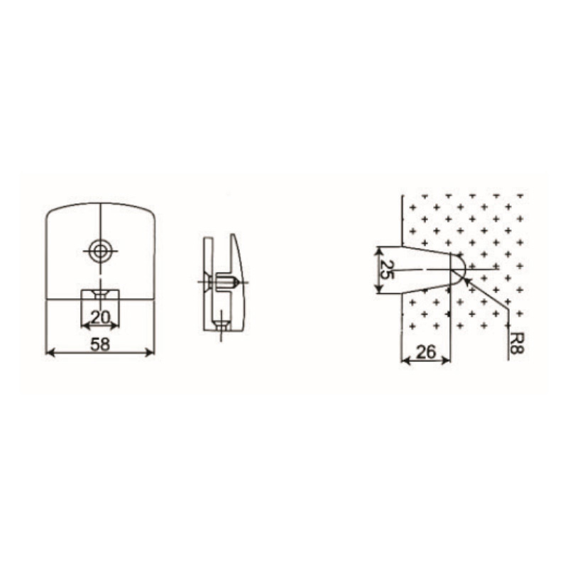 Grampos de vidro GBF-851S