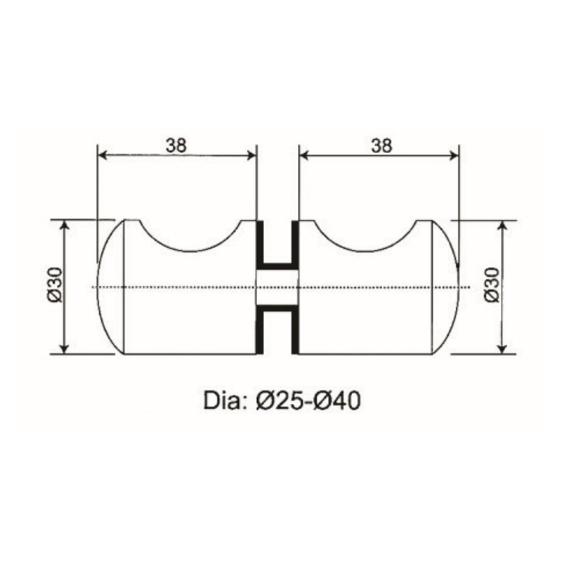 GDK-05- Maçaneta da porta do chuveiro