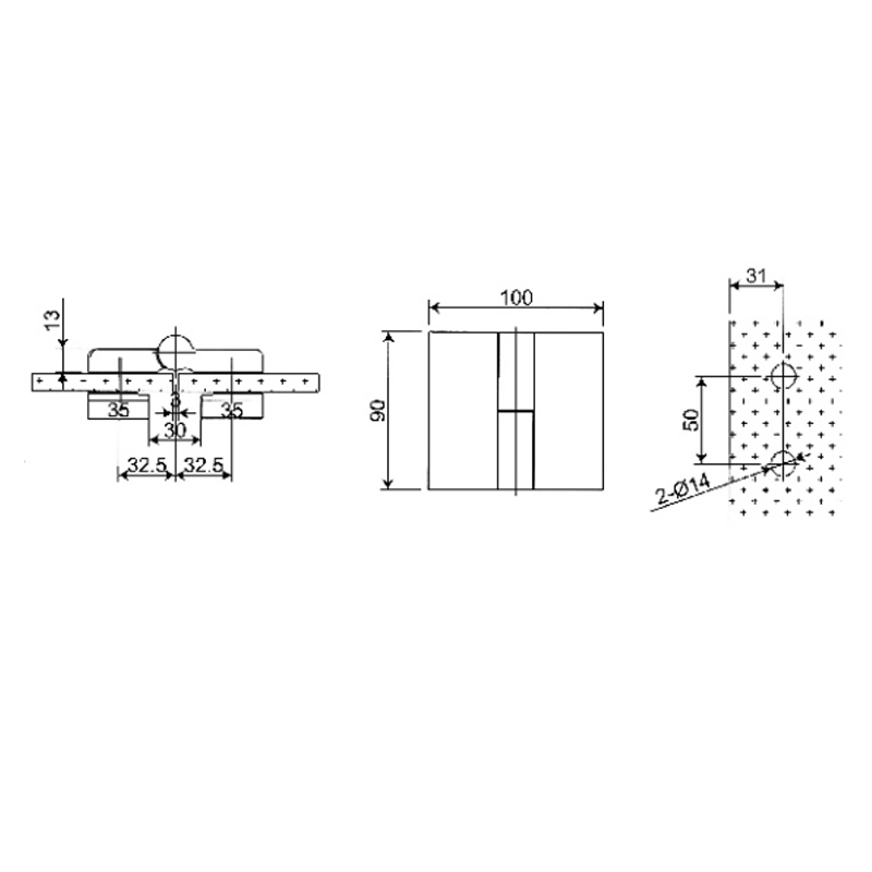Dobradiças autoelevantes de latão RSH-104-L