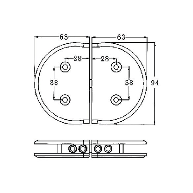 Série de portas pivotantes PTD-403