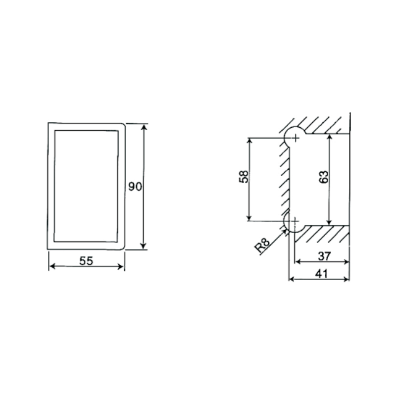 ESH-308-Dobradiças para porta de chuveiro