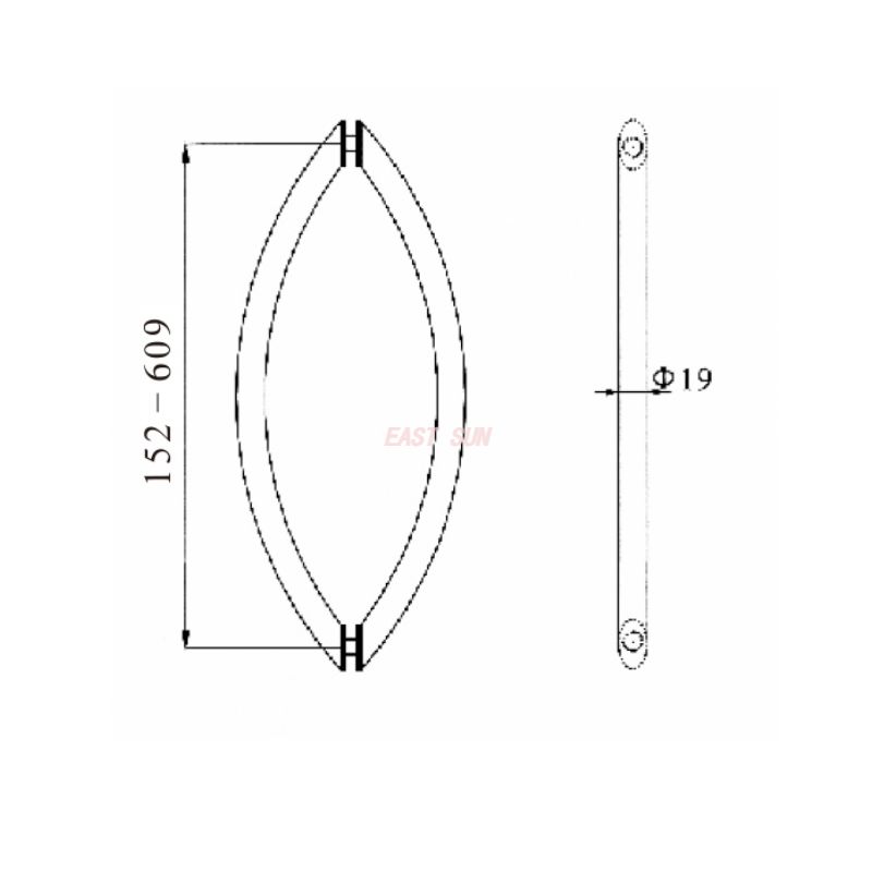 PH-083-Maçanetas para portas de chuveiro