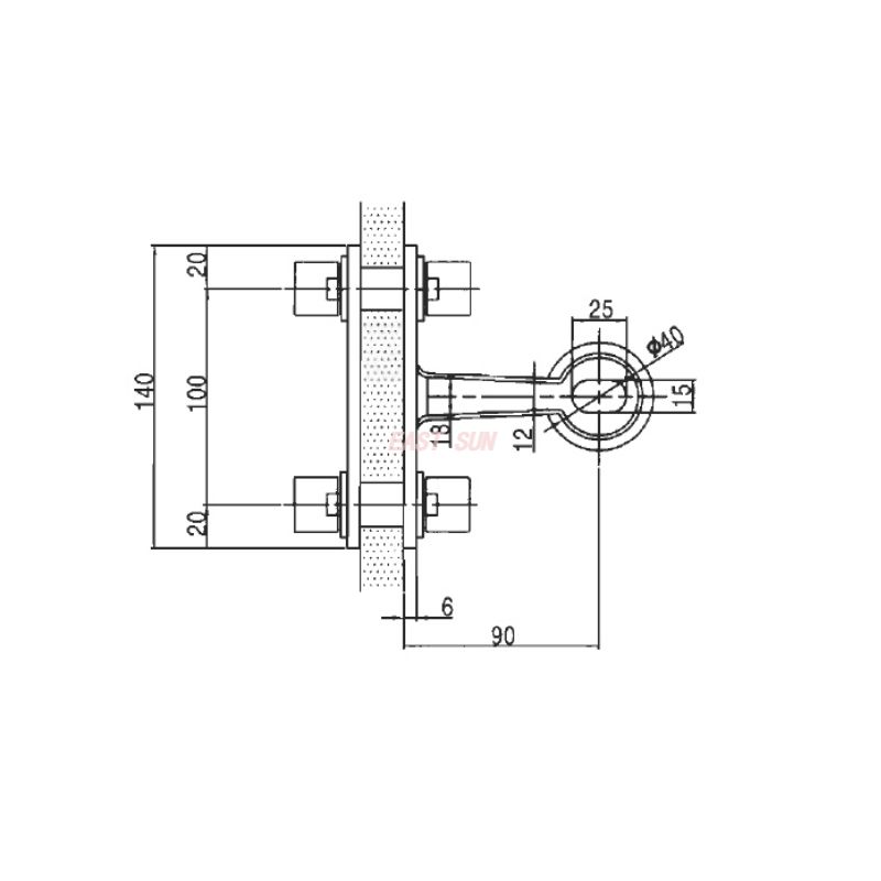Encaixe SDS200-1-90-Aranha