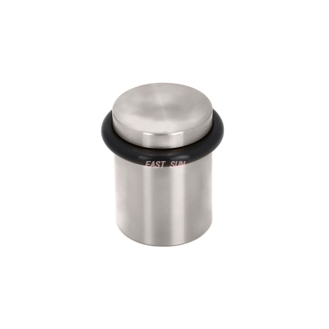 Rolha de porta de aço inoxidável de cor preta montada na parede e no solo