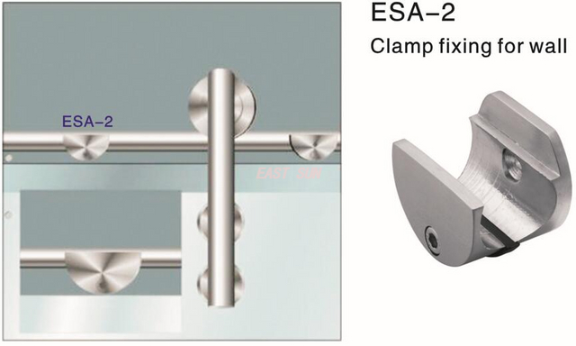 Fixação de braçadeira de porta deslizante para design Dorma de parede