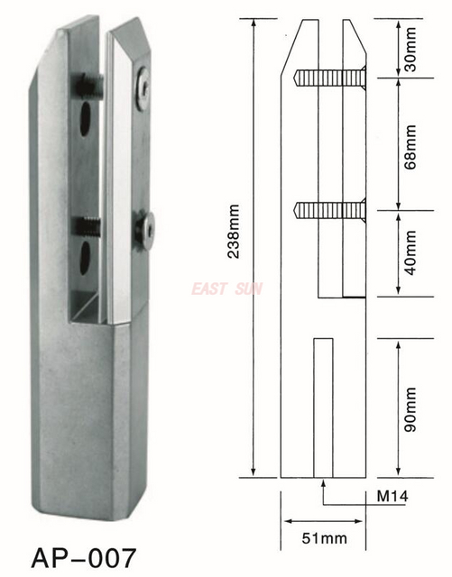 Torneira duplex 2205 ajustável canadá, torneira de vidro montada no chão para cercas de piscina AP-007