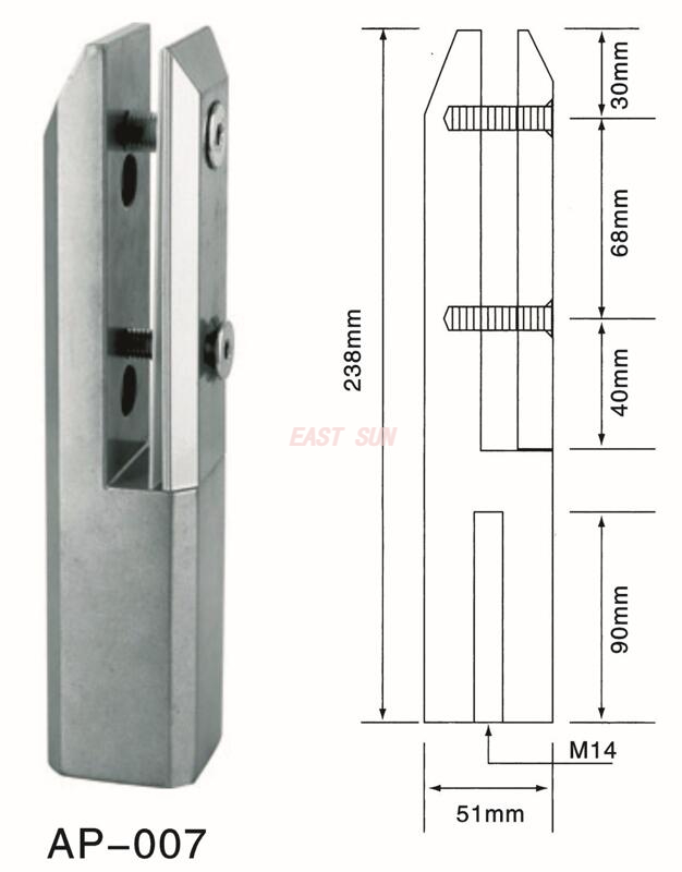 Torneira duplex 2205 ajustável canadá, torneira de vidro montada no chão para cercas de piscina AP-007