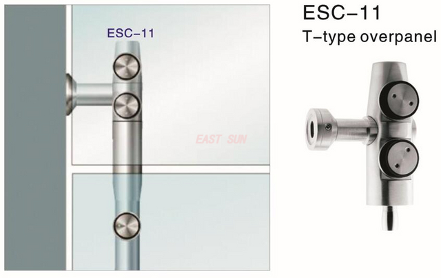 Painel superior de porta pivotante de vidro tipo T Dorma MAB