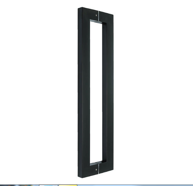 Maçaneta quadrada de aço inoxidável, acessórios de hardware para porta de vidro, maçaneta de porta de móveis
