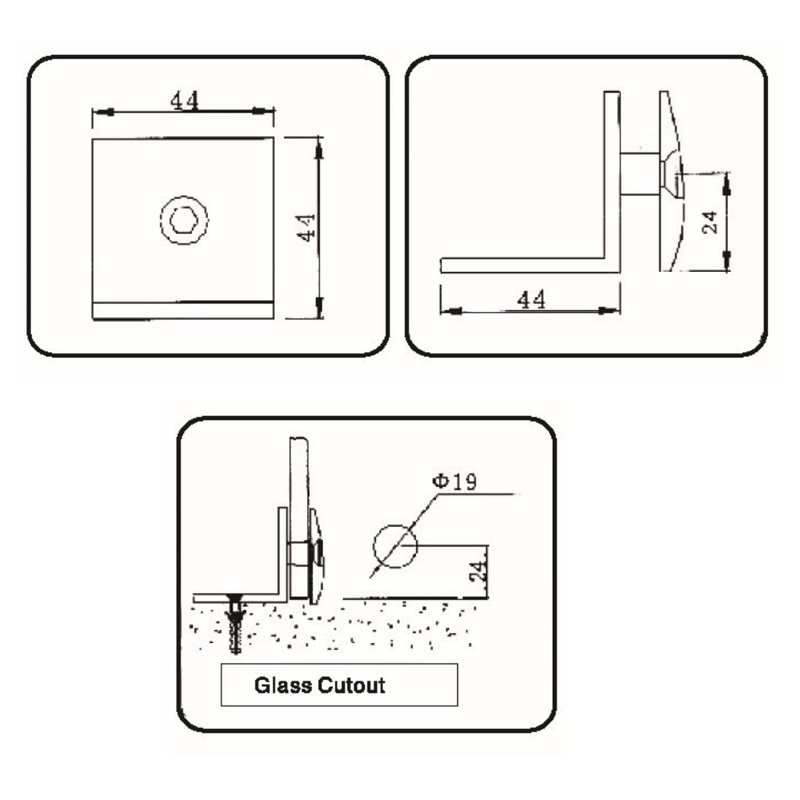 GBF-4003-Grampos de vidro
