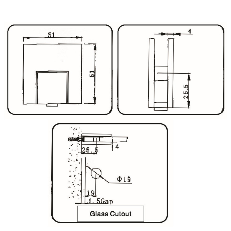 Grampos de vidro GBF-2001B