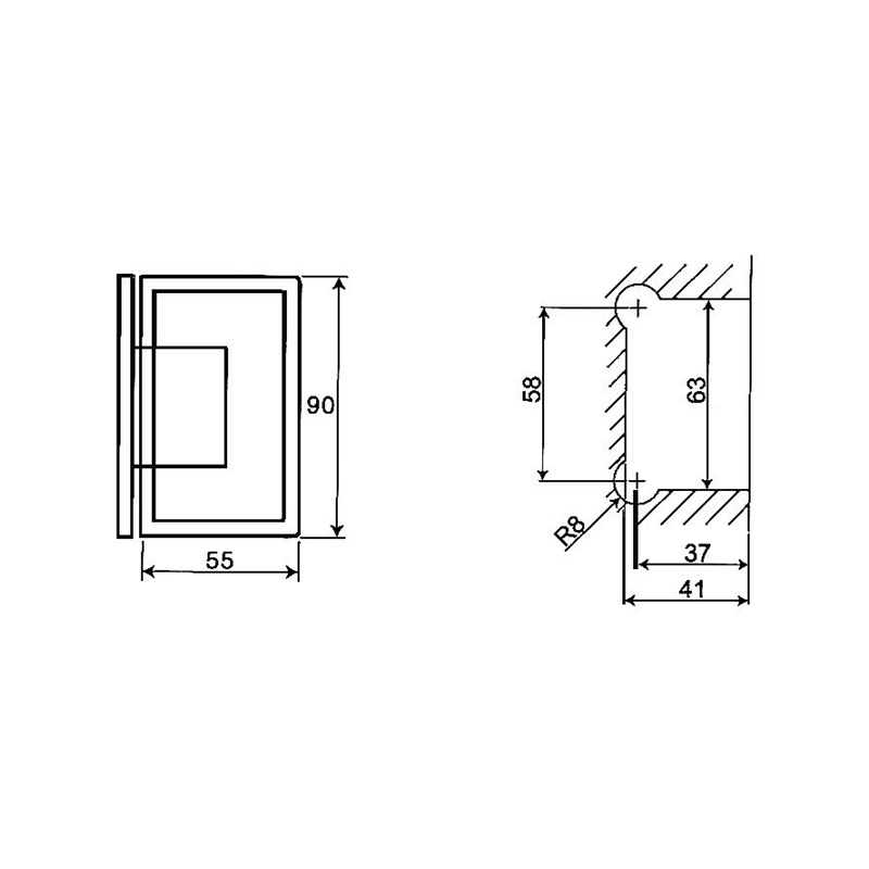 Dobradiças de chuveiro ajustáveis ​​ASH-215