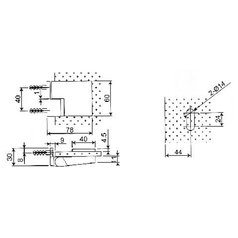 Dobradiças autoelevantes de latão RSH-101-L