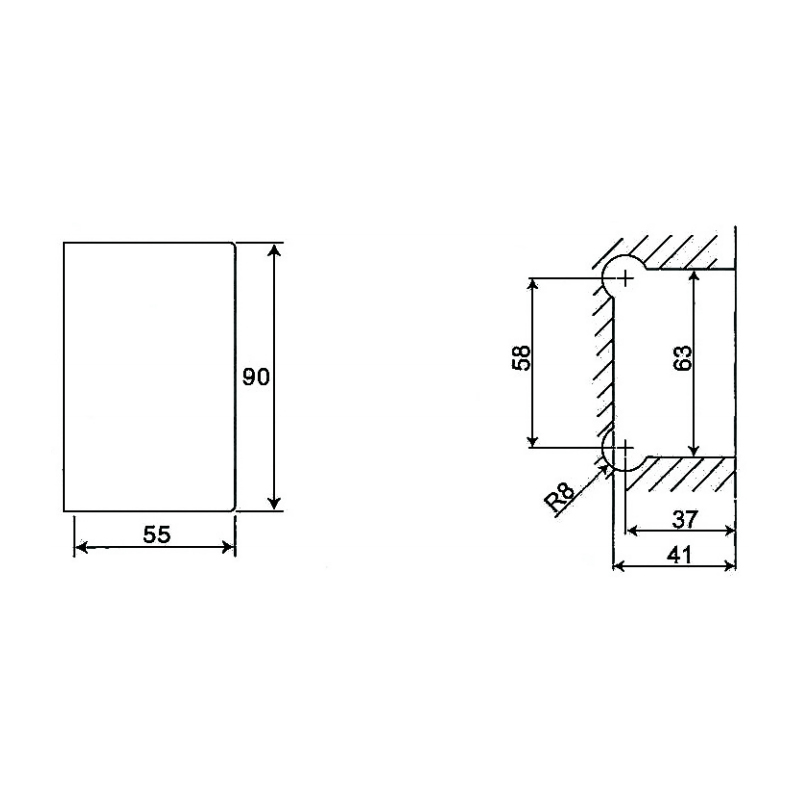 ESH-217-Dobradiças para porta de chuveiro