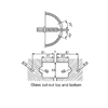ESH-524-Dobradiças para porta de chuveiro