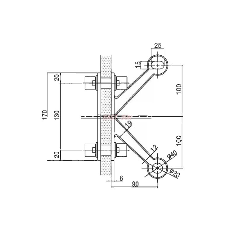 Encaixe SDS200-2-90-Aranha
