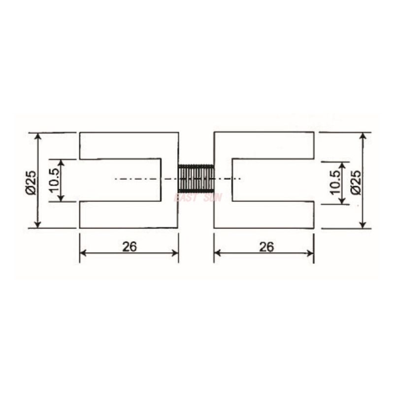 vidro ajust&aacute;vel para bra&ccedil;adeira de vidro 