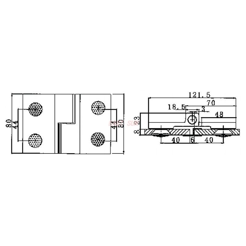 dobradi&ccedil;as de porta de chuveiro emolduradas