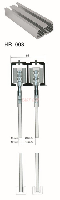 Trilha de alumínio para porta deslizante de escritório com sistemas deslizantes HR-003