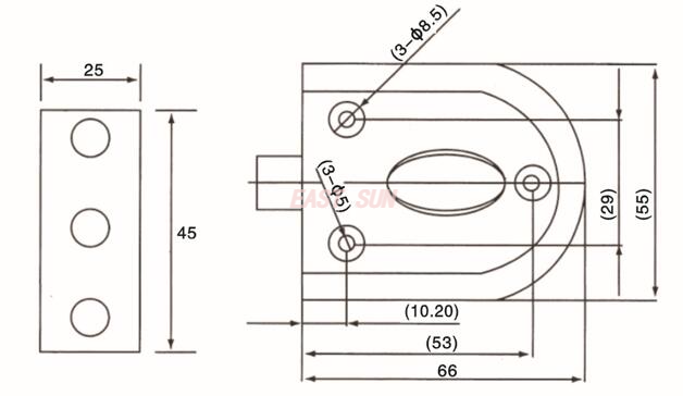 Fechaduras de porta de vidro Fechaduras de vidro GHL-007S