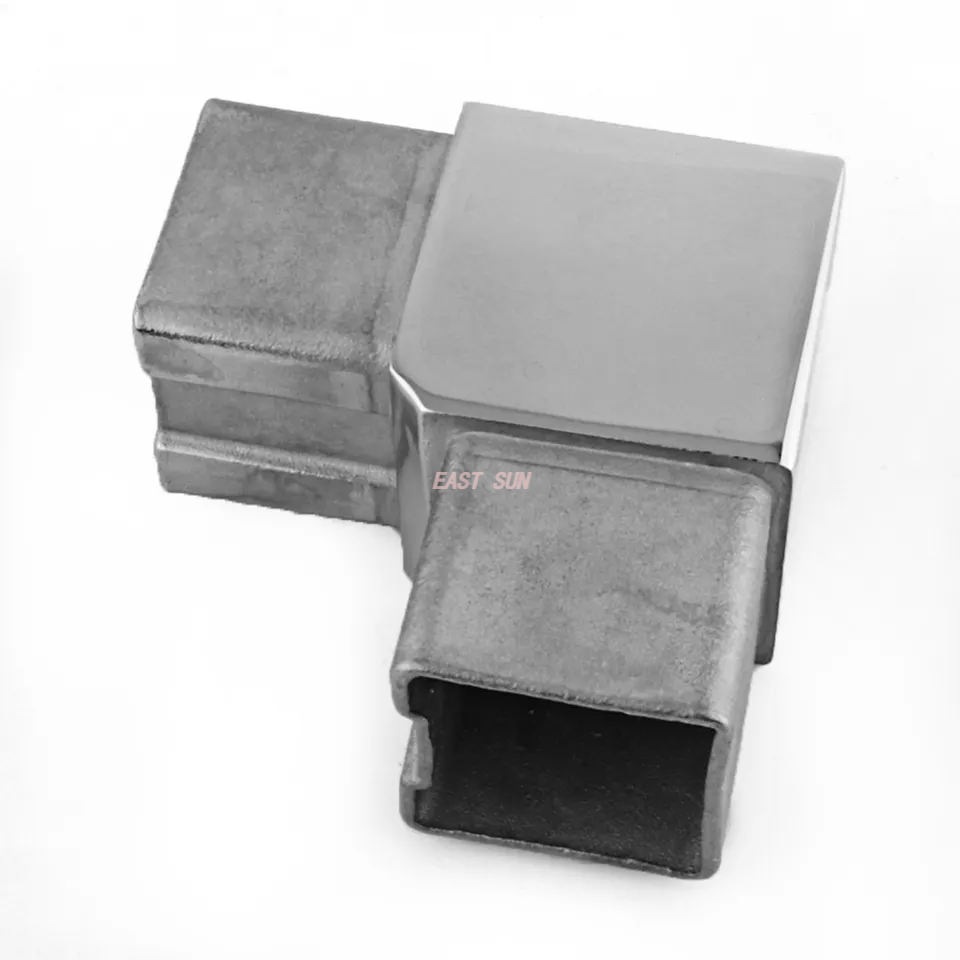 Conector de tubulação quadrada de aço inoxidável do canto flexível de bronze ajustável do acoplamento da tubulação do espelho