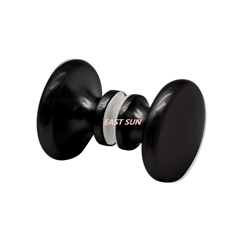 Maçanetas de porta de chuveiro costas com costas em estilo tradicional preto fosco