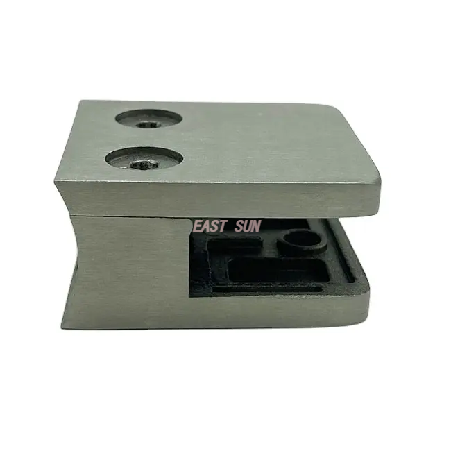  Suporte de vidro de encaixe de vidro, braçadeira de vidro sem moldura, braçadeira de vidro de torneira de escada de aço inoxidável