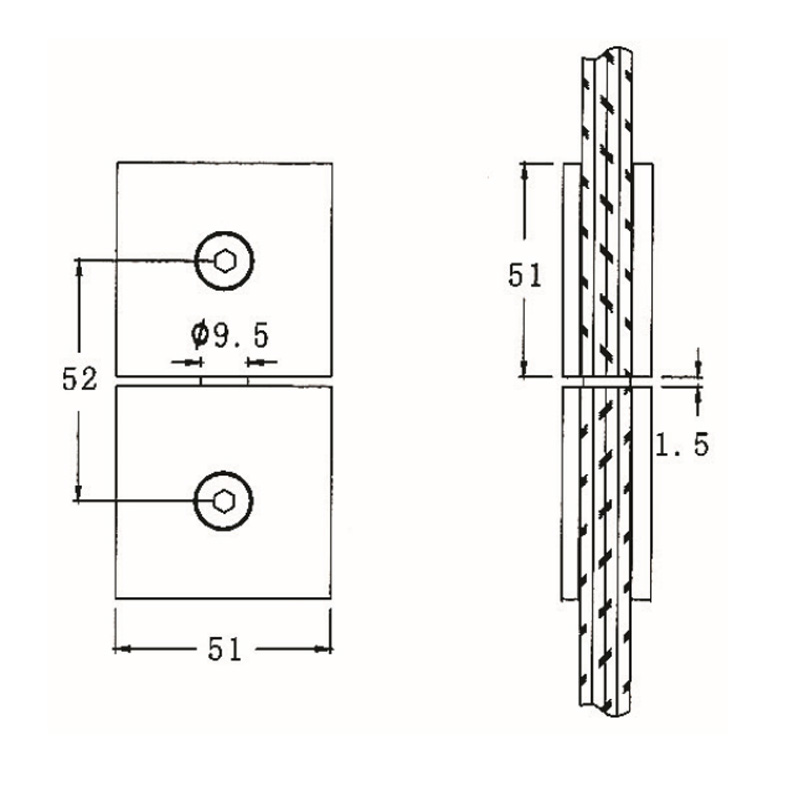 Grampos de vidro GBF-895T