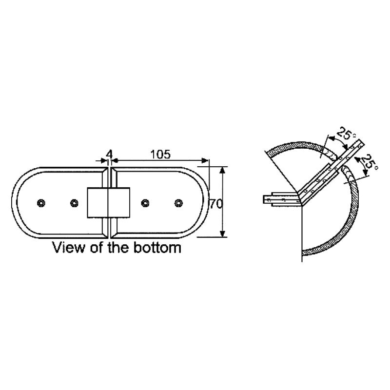 ESH-512-Dobradiças para porta de chuveiro