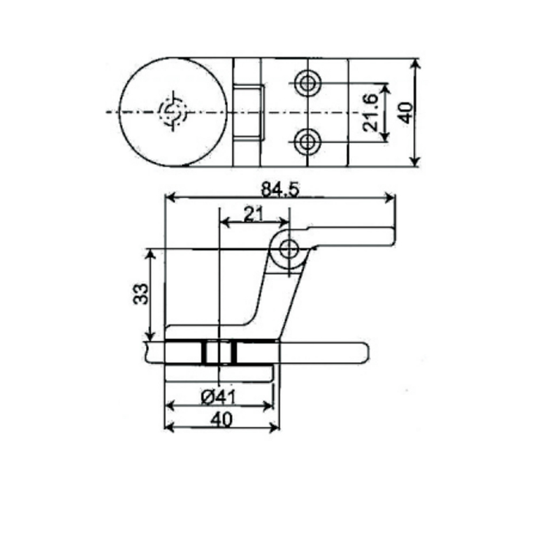 ESH-748-Dobradiças para porta de chuveiro