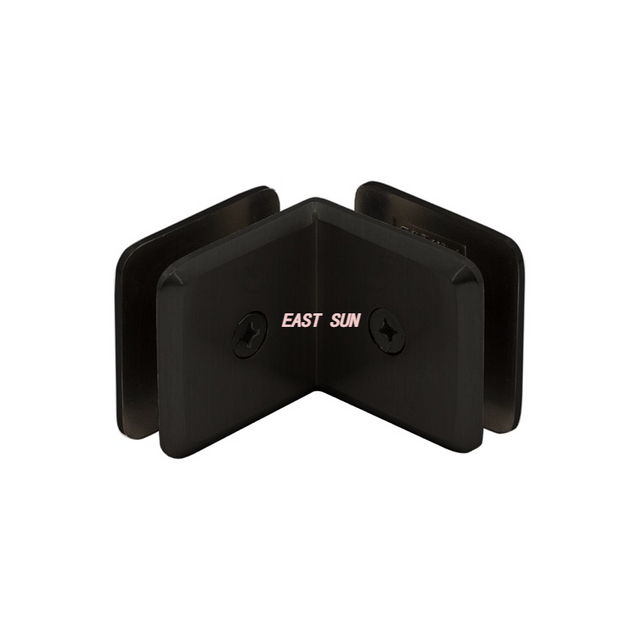 Braçadeira de vidro a vidro chanfrada de face aberta de 90 'graus para vidro de 3/8' e 1/2 '