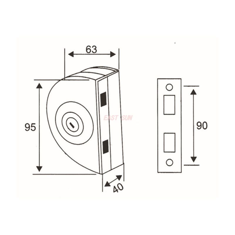 GHL-023S-Fechaduras de vidro
