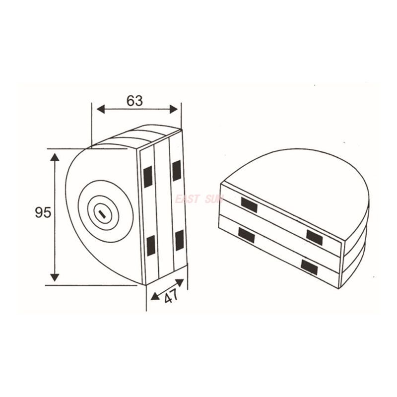 GHL-005-Fechaduras de vidro