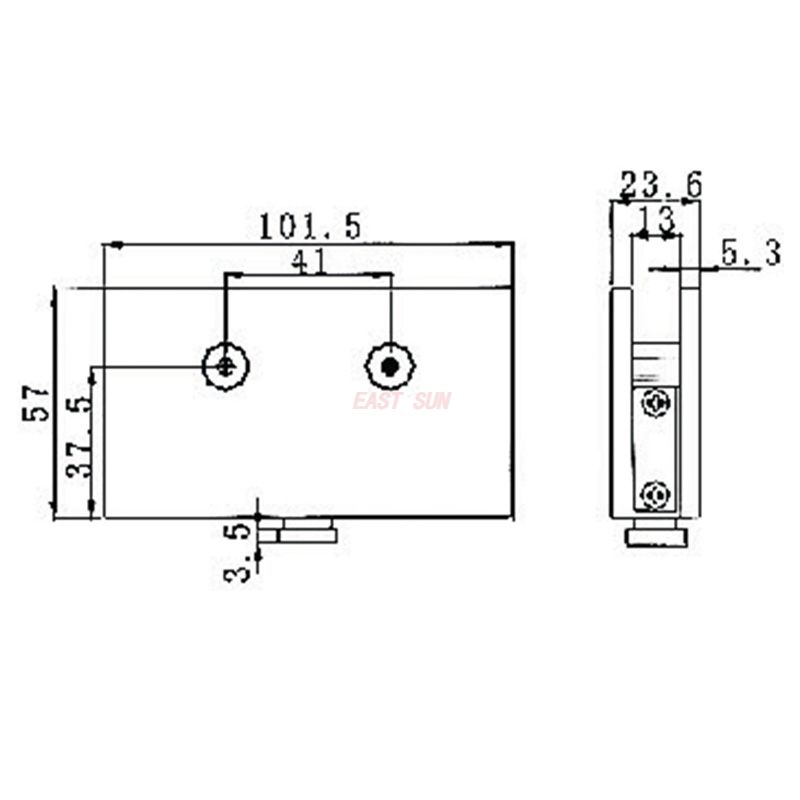 dobradi&ccedil;a de porta de vidro